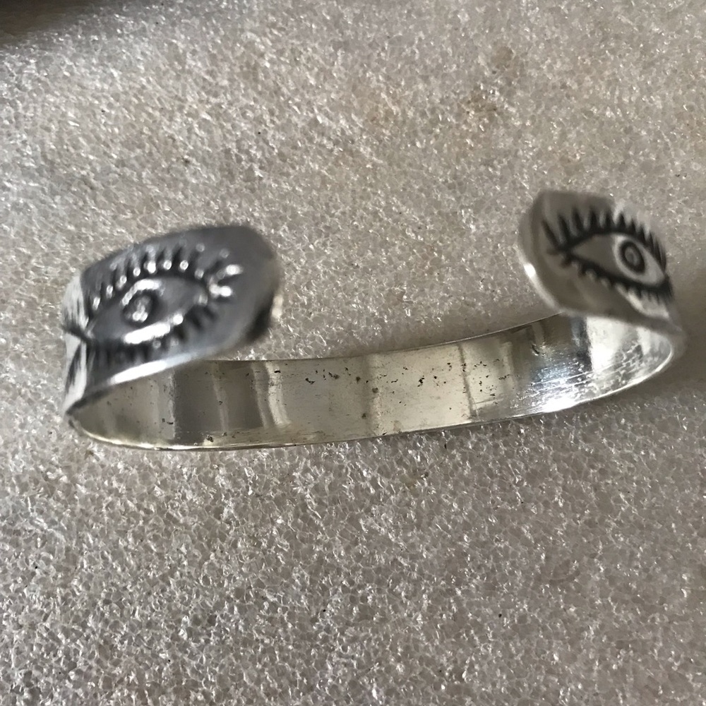 Silver Patterned Cuff Bracelet - Picture 2 of 2